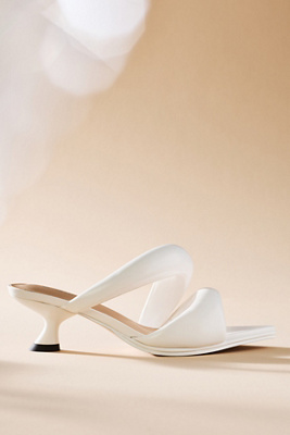 Jw Pei Sara Puffy Mule Heels In White