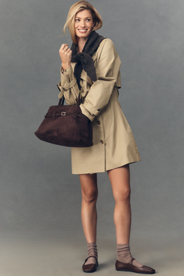 By Anthropologie Scalloped Triangle Wrap In Brown