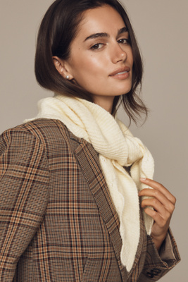 By Anthropologie Scalloped Triangle Wrap In Yellow