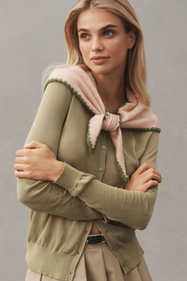 Anthropologie Triangle Wrap Scarf: Icon Edition In Green