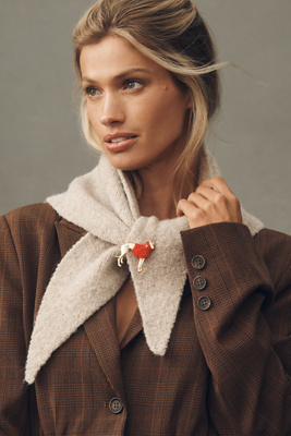By Anthropologie Small Triangle Wrap Scarf In Sand