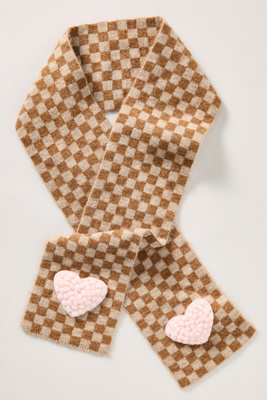 Maeve Icon Skinny Knit Scarf In Brown