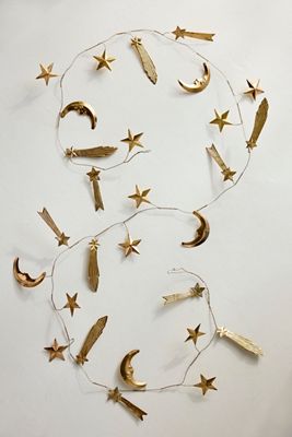Embossed Moon + Shooting Star Iron Garland