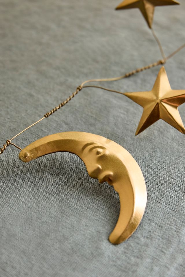 Embossed Moon + Shooting Star Iron Garland #1