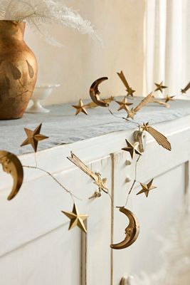 Embossed Moon + Shooting Star Iron Garland