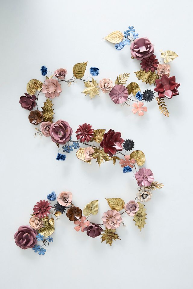 Mauve Florals Velvet + Iron Garland #2