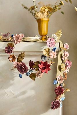 Mauve Florals Velvet + Iron Garland