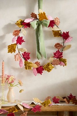 Velvet + Iron Leaves Wreath
