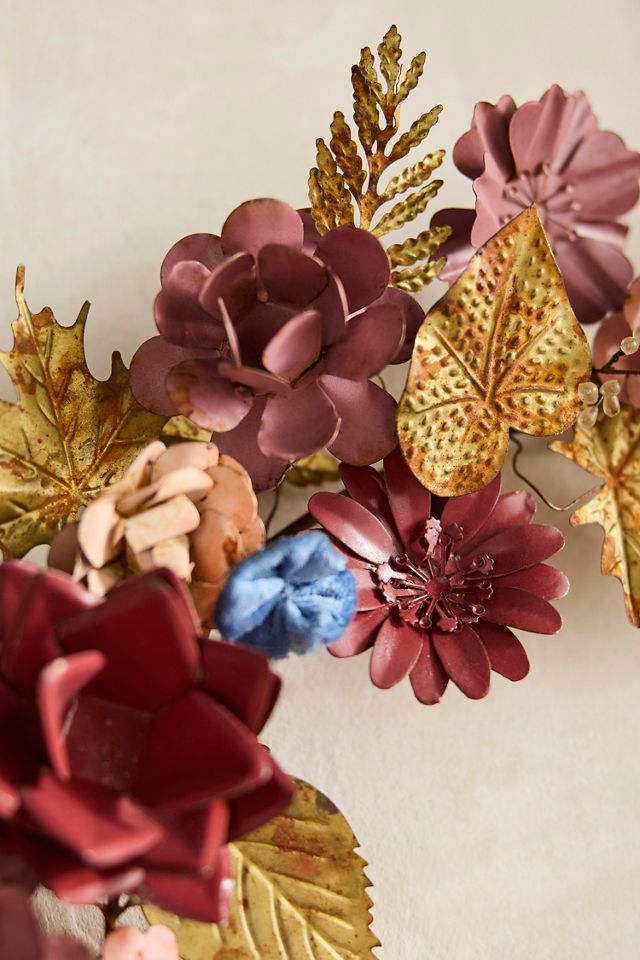 Mauve Florals Velvet + Iron Wreath #1