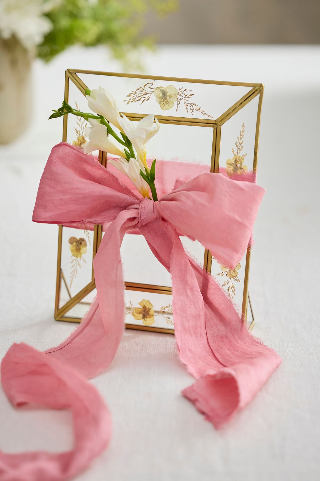 Pressed Floral Frame, Yellow - Yellow, Standard, 9"