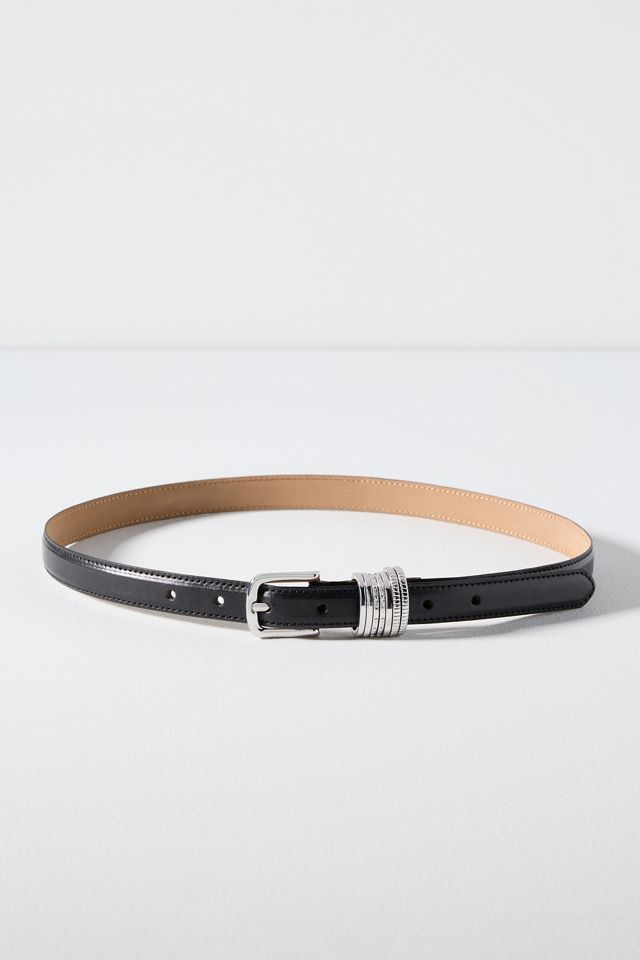 Skinny Multi-Keeper Leather Belt #1