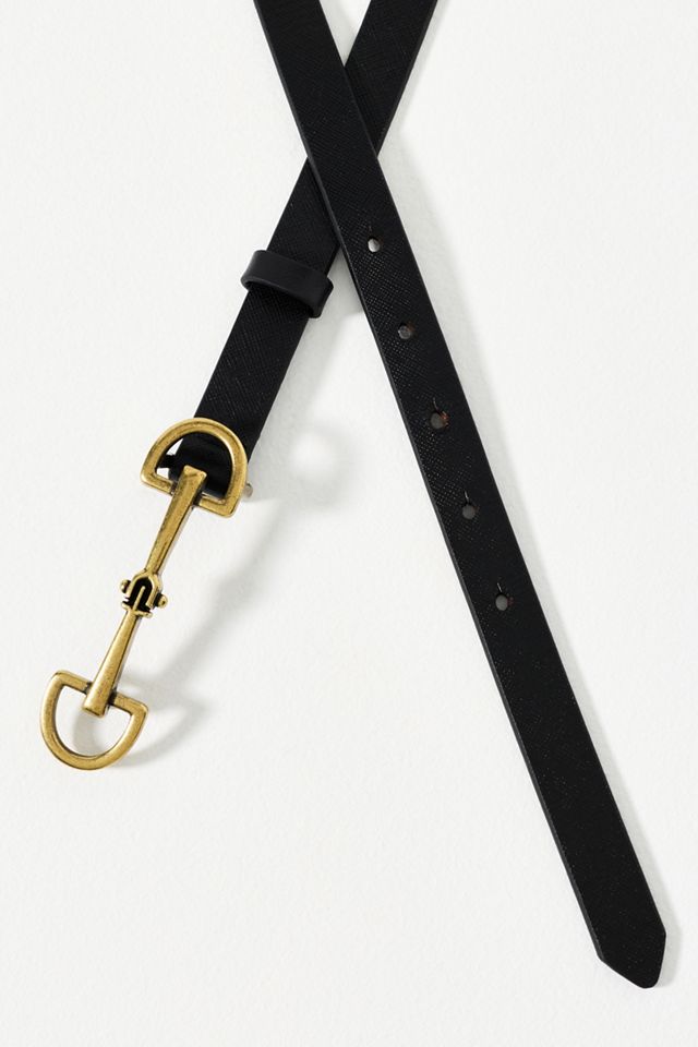 Skinny Horsebit Detail Belt #1