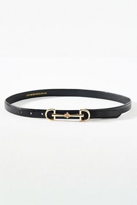 Skinny Horsebit Detail Belt