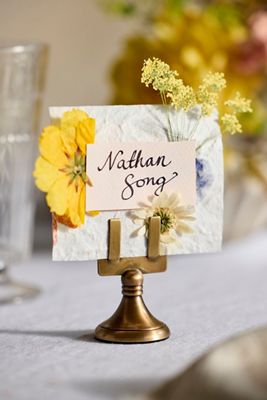 Metal Place Card Holders, Set of 12