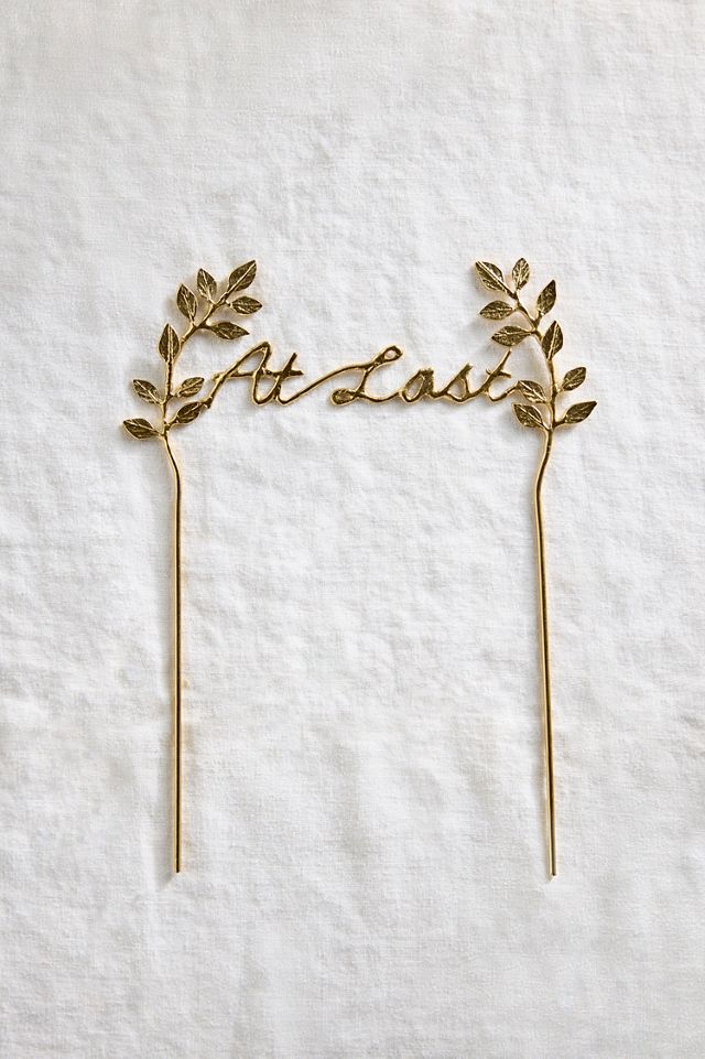 At Last Brass Cake Topper #2