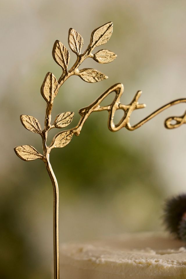 At Last Brass Cake Topper #3