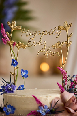 Happily Ever After Brass Cake Topper
