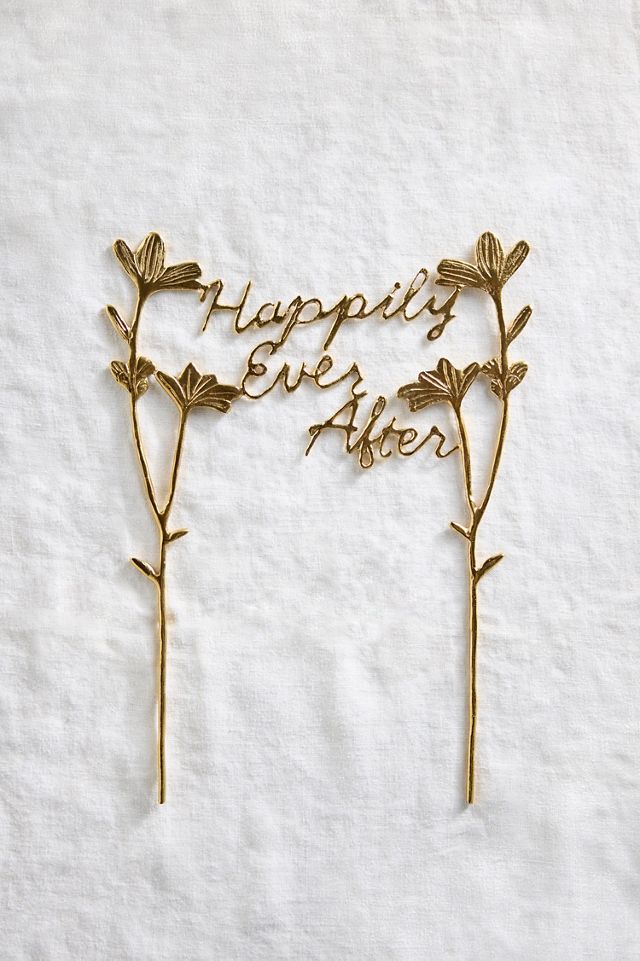 Happily Ever After Brass Cake Topper #2