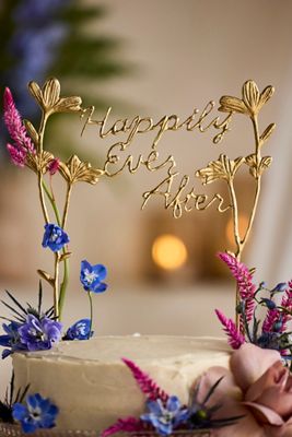 Happily Ever After Brass Cake Topper