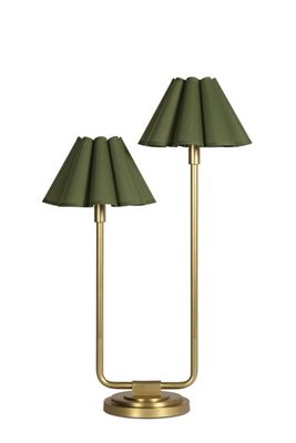 Polly Scalloped Double Arm Table Lamp