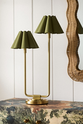 【April】マリンランプ　フライミー　2台 Regina Andrew Polly Scalloped Double Arm Table Lamp | AnthroHome