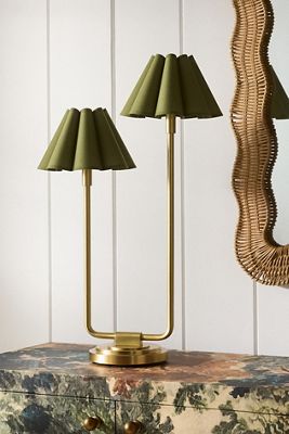 Regina Andrew Polly Scalloped Double Arm Table Lamp
