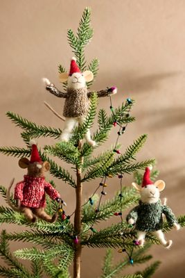 Twinkle Light Mouse Trio Felt Critters