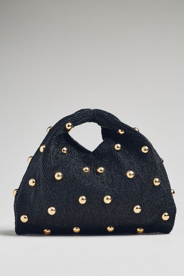 Studded Beaded Satchel Bag #1