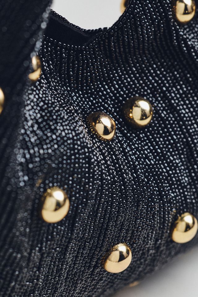 Studded Beaded Satchel Bag #2