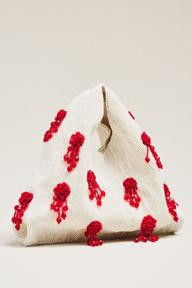 Studded Beaded Satchel Bag #2