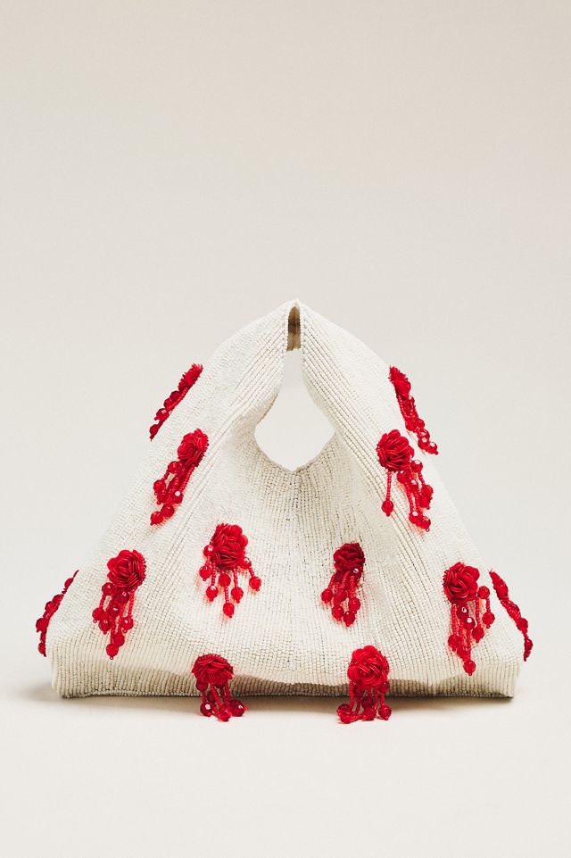 Studded Beaded Satchel Bag #1