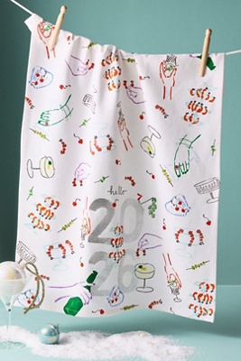 Phthalo Ruth 2026 Dish Towel In White