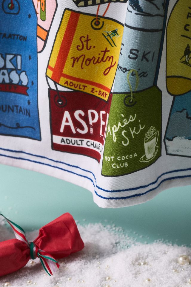 Ski Tickets Dish Towel #1