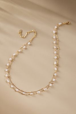 Double-Chain Pearl Necklace