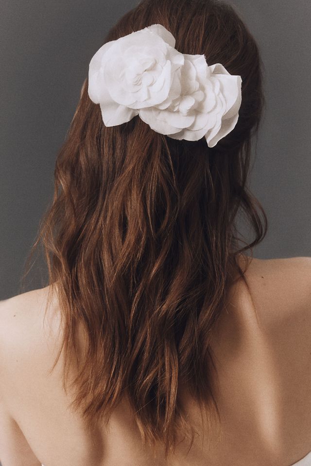 Twigs & Honey Silk Camelia Double Flower Hair Comb Set #1