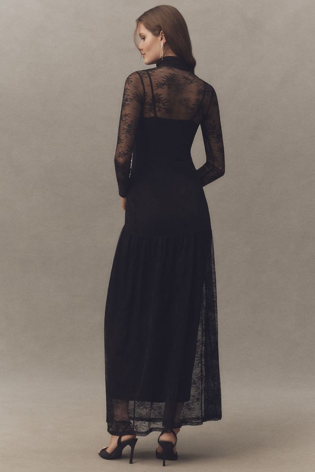 AFRM Amala Lace High-Neck Long-Sleeve Maxi Dress #1