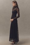 AFRM Amala Lace High-Neck Long-Sleeve Maxi Dress