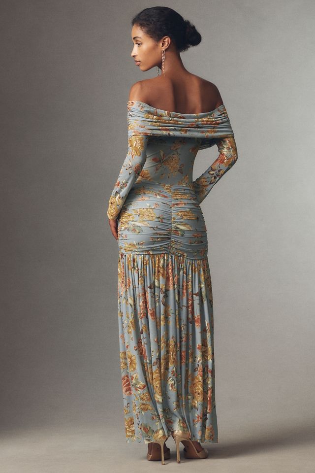 AFRM Emmeline Off-the-Shoulder Long-Sleeve Lace Maxi Dress #1