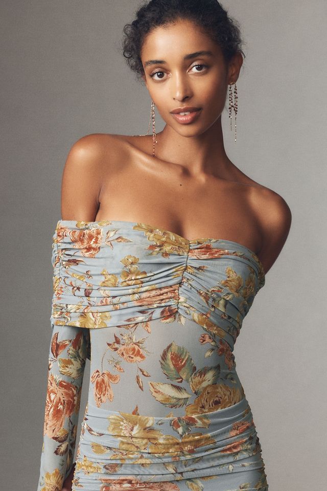 AFRM Emmeline Off-the-Shoulder Long-Sleeve Lace Maxi Dress #3