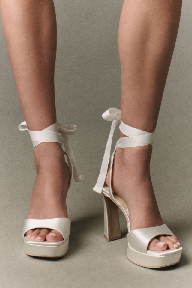 Dolce Vita Jaemy Satin Wrap-Up Platform Heels #1