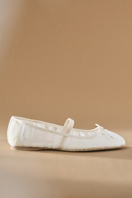Dolce Vita Raeven Tulle Ballet Flats In White