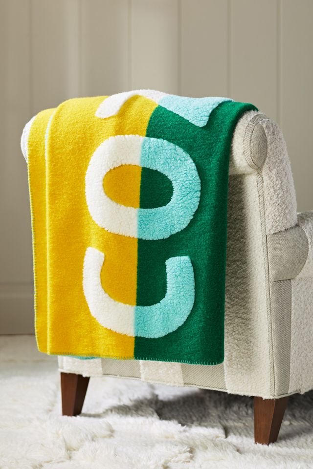 Juno Wool Blend Sherpa Fleece Throw Blanket #2