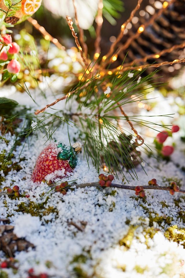 Strawberry Glass Ornaments, Set of 4 #3