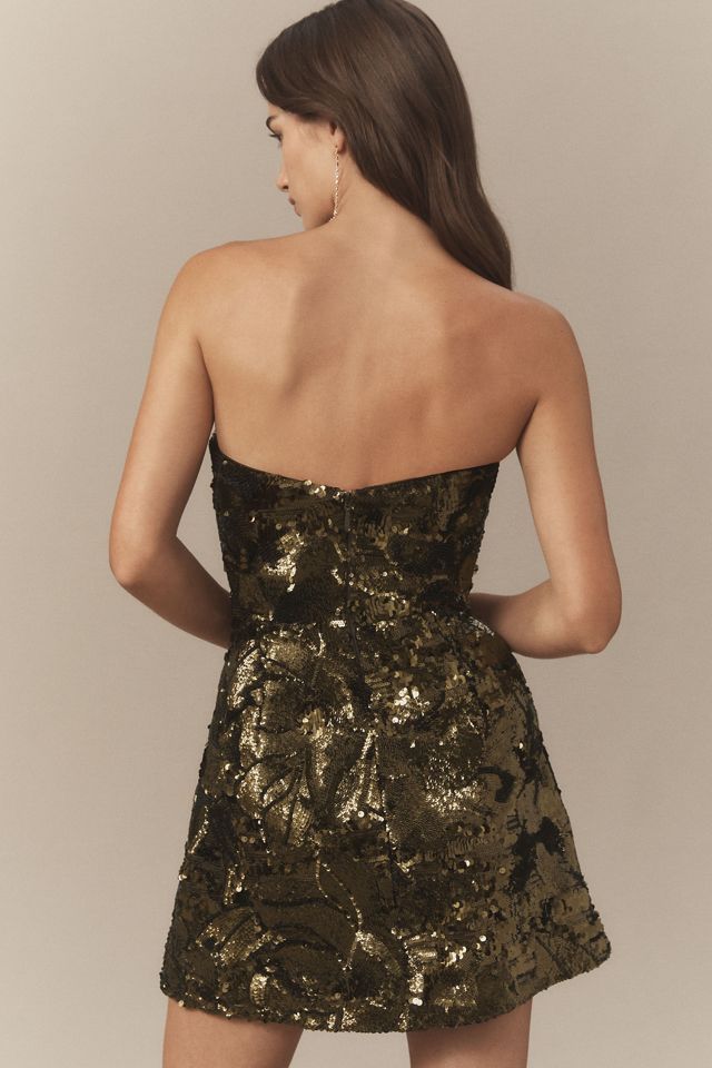 Helsi Linda Strapless Floral Sequin Mini Dress #1