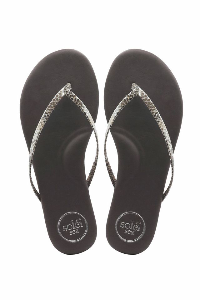 Solei Sea Copa Lizard Print Thong Sandals #1