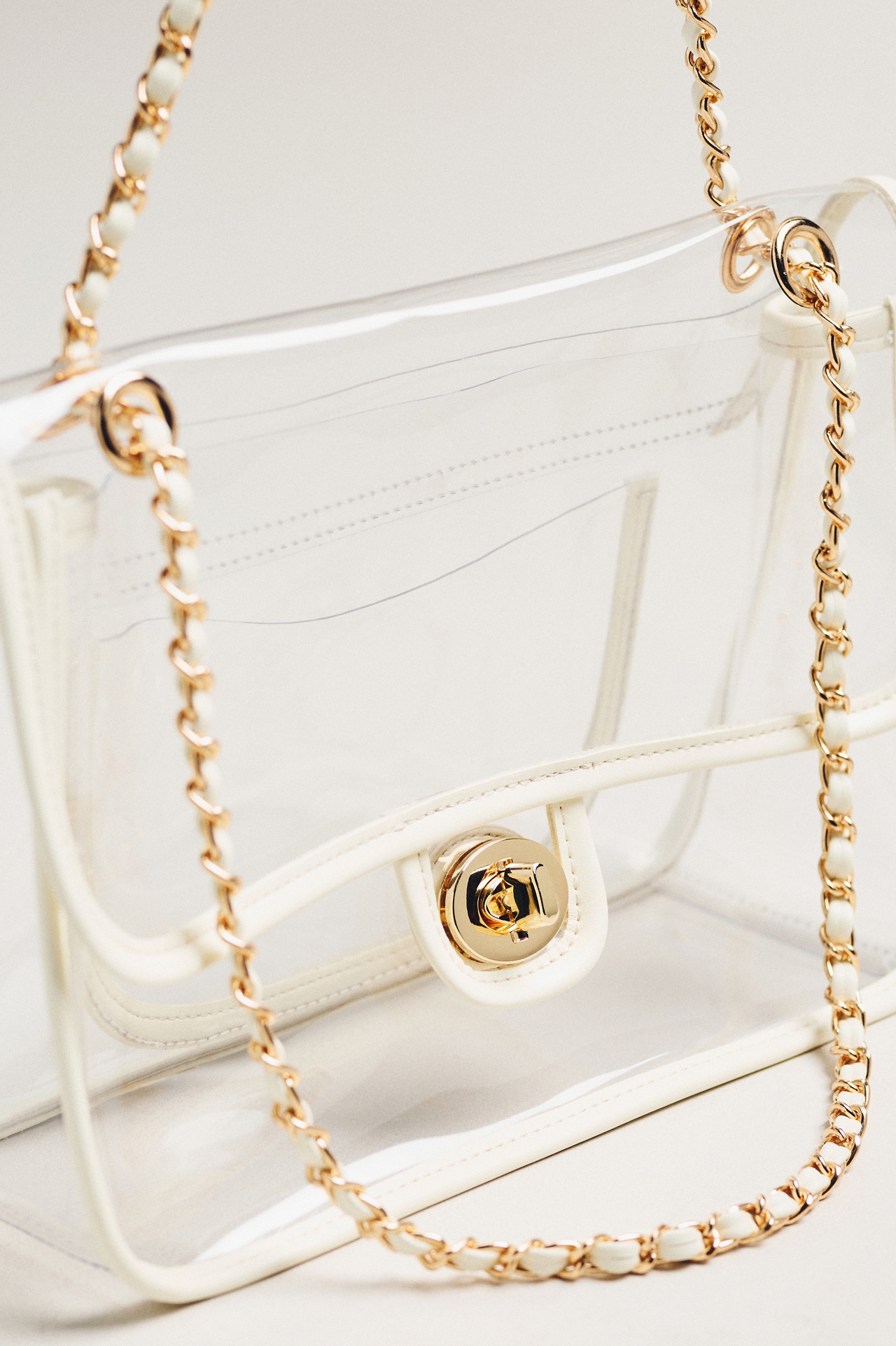 Clear Game Day Double-Strap Crossbody Bag