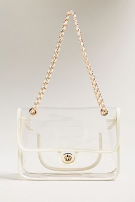 Clear Game Day Double-Strap Crossbody Bag