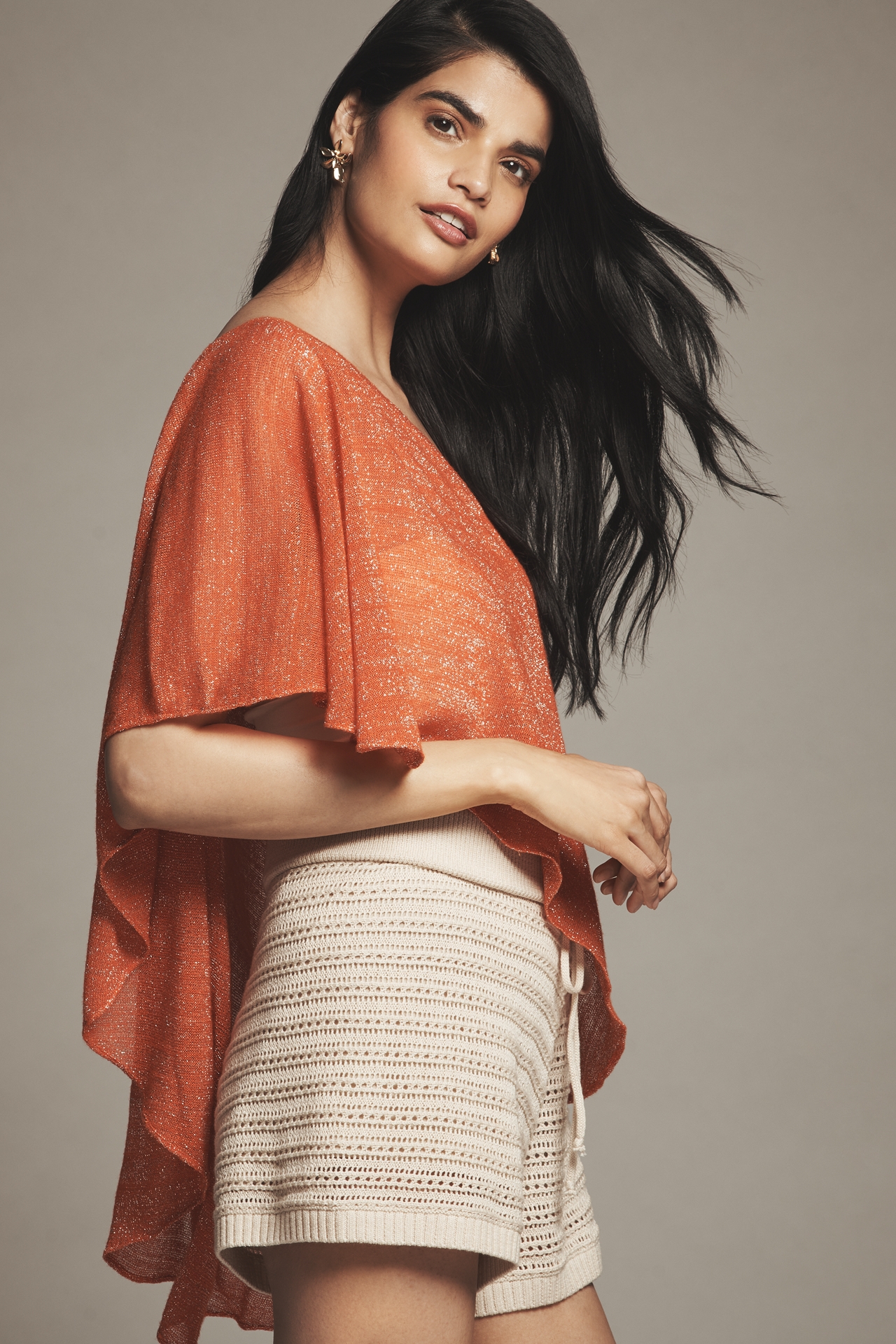 Ollari Lurex Poncho