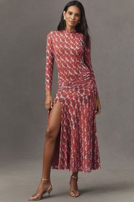 Bardot Lea Printed Mesh Midi Dress