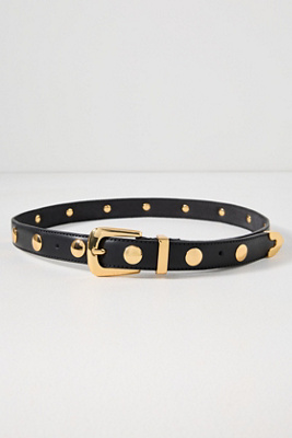By Anthropologie Studded Western Belt In Black